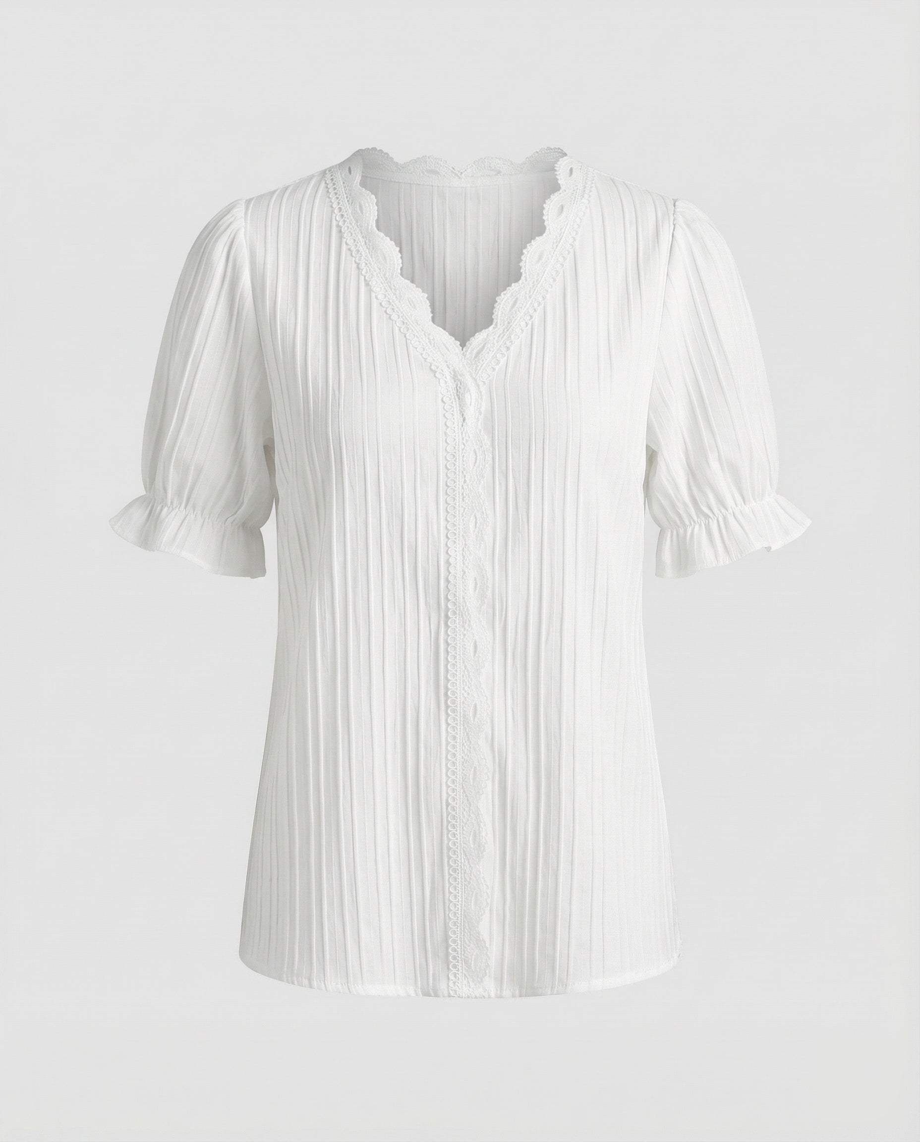 Women's Cotton Blend Puff Sleeve Blouse Top-Fashion Glam