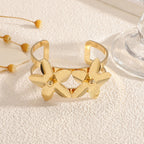 Women's cuff bracelet with floral design Fashion Glam-Fashion Glam