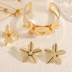 Women's cuff bracelet with floral design Fashion Glam-Fashion Glam