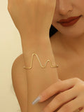 Women's cuff in modern wave pattern Fashion Glam-Fashion Glam