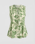 Women's Decorative A-Line Cotton Blouse Top-Fashion Glam