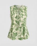 Women's Decorative A-Line Cotton Blouse Top-Fashion Glam