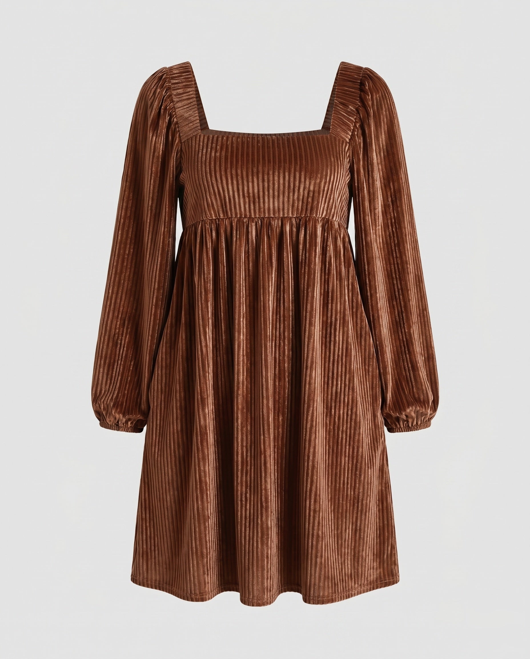 Women's dress with elegant ruffle detailing and voluminous skirt-Fashion Glam