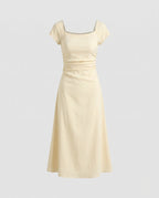 Women's dress with elegant ruffles and figure-hugging cut-Fashion Glam