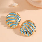 Women's ear clips in maritime shell design Fashion Glam-Fashion Glam