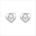 Women's earrings in elegant heart design with sparkling zirconia Fashion Glam-Fashion Glam