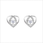 Women's earrings in elegant heart design with sparkling zirconia Fashion Glam-Fashion Glam