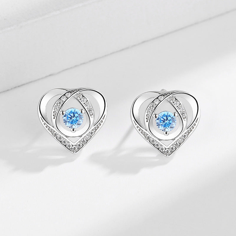 Women's earrings in elegant heart design with sparkling zirconia Fashion Glam-Fashion Glam