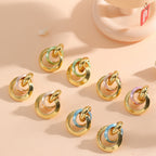 Women's earrings in elegant ring design Fashion Glam-Fashion Glam