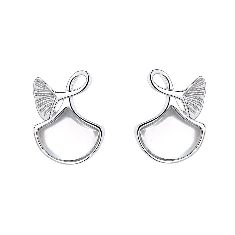 Women's earrings in elegant whale fin design Fashion Glam-Fashion Glam