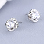 Women's earrings with sparkling cubic zirconia and elegant cable design Fashion Glam-Fashion Glam