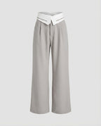 Women's elegant cropped trousers with stylish pleat design-Fashion Glam