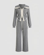 Women's fashionable tracksuit with high-quality hoodie and wide pants-Fashion Glam