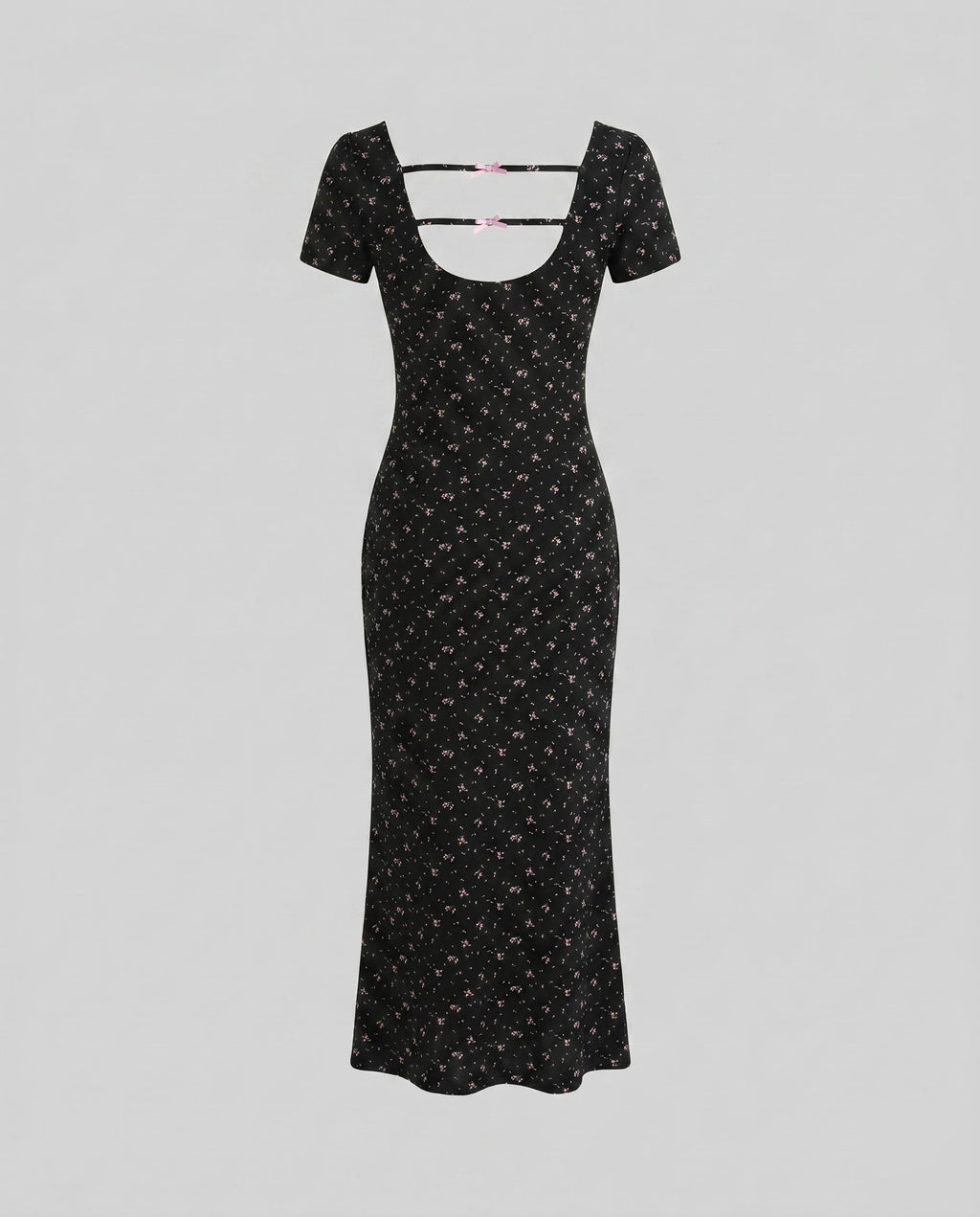 Women's figure-hugging dress with ruffle details and back lacing-Fashion Glam