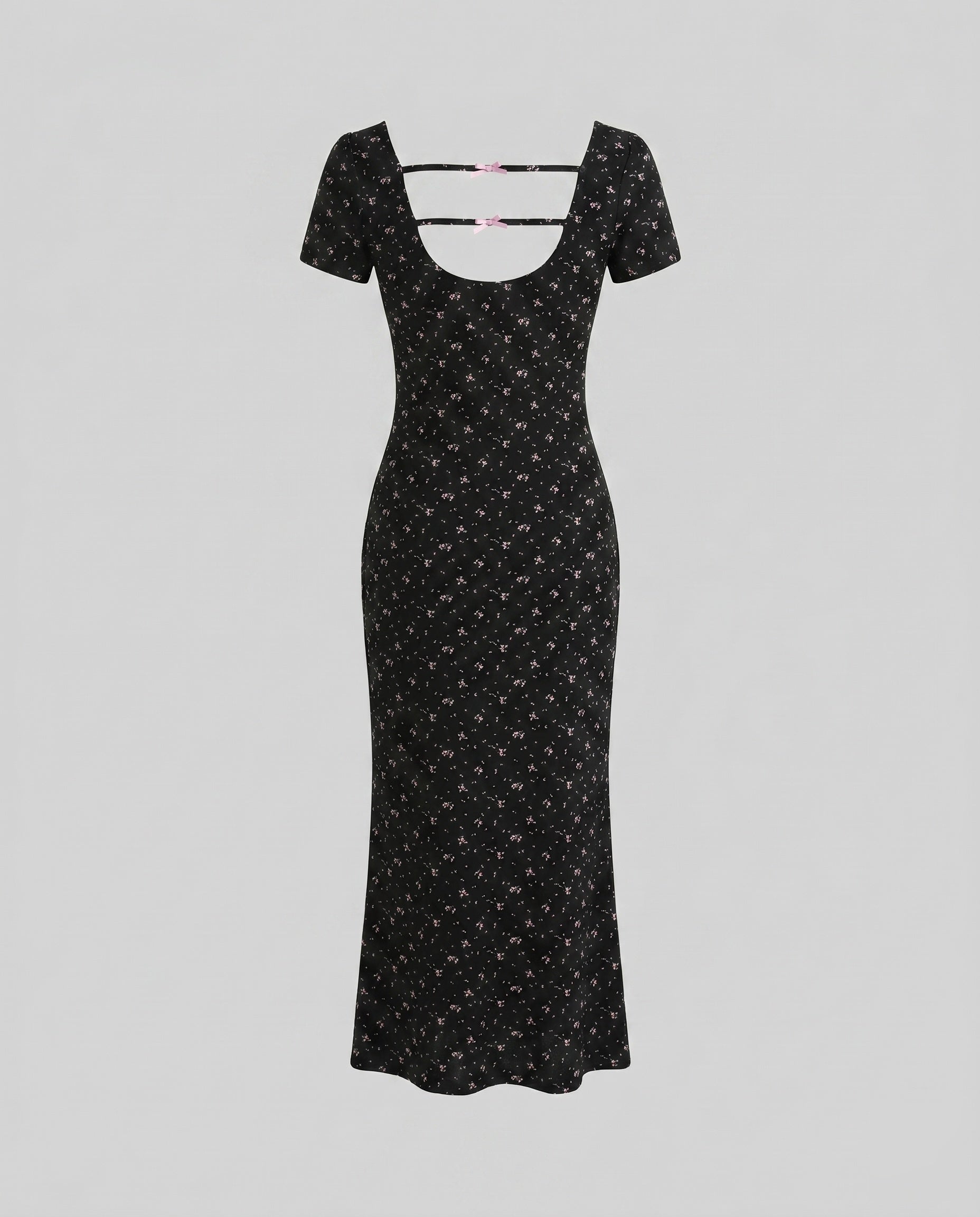 Women's figure-hugging dress with ruffle details and back lacing-Fashion Glam