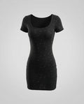 Women's Fitted Dress with Square Neckline and Floral Pattern-Fashion Glam