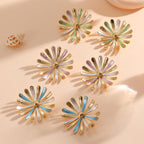 Women’s Flower Earrings in Modern 3D Design Fashion Glam-Fashion Glam