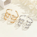 Women's Hanging Earrings with Elegant, Curved Design Fashion Glam-Fashion Glam