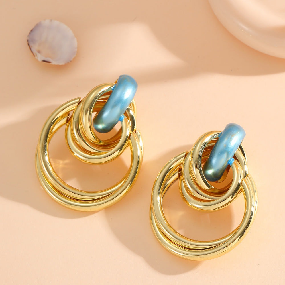 Women's Hanging Earrings with Elegant, Sculptural Design Fashion Glam-Fashion Glam