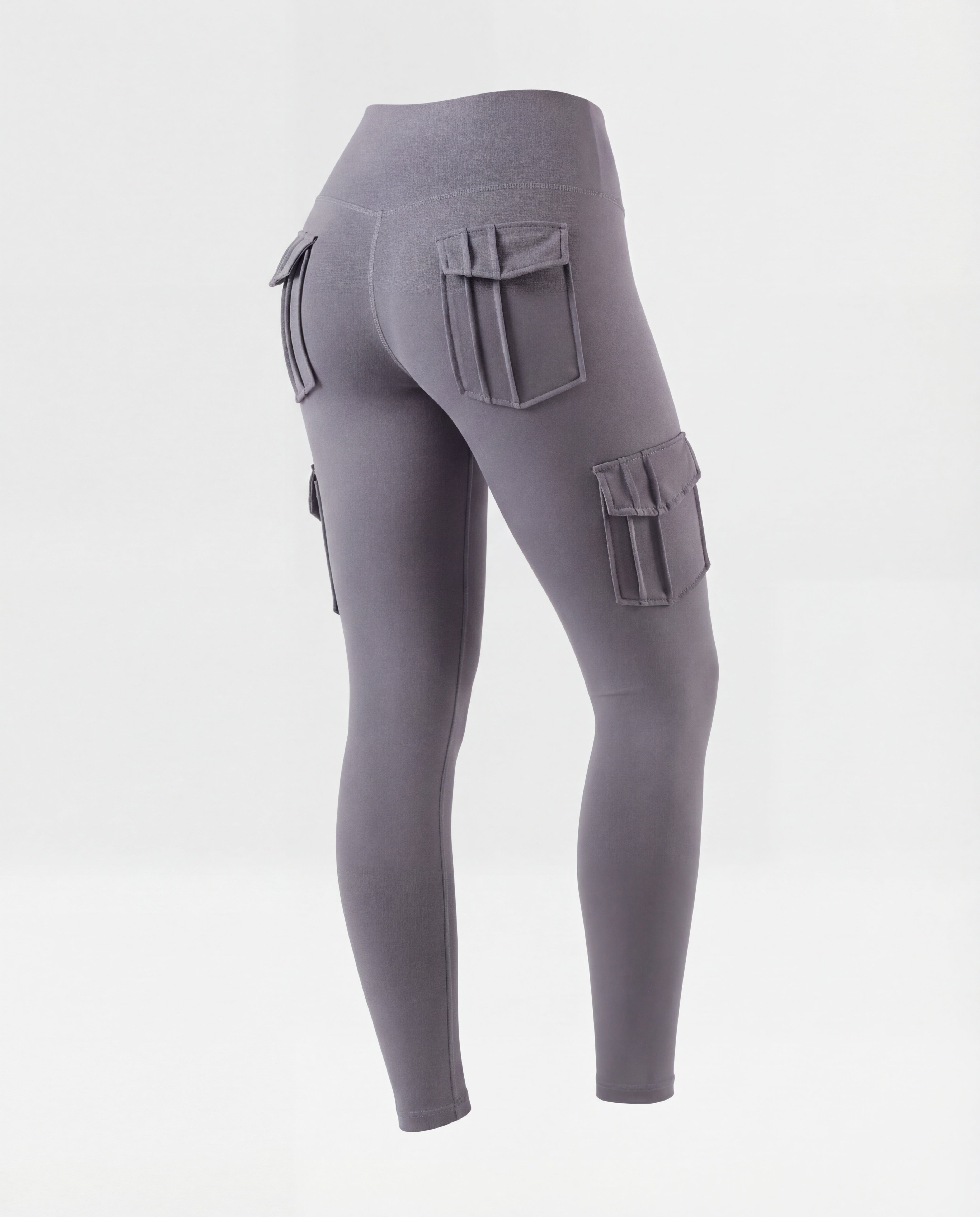 Women's high-waisted leggings with cargo pockets-Fashion Glam