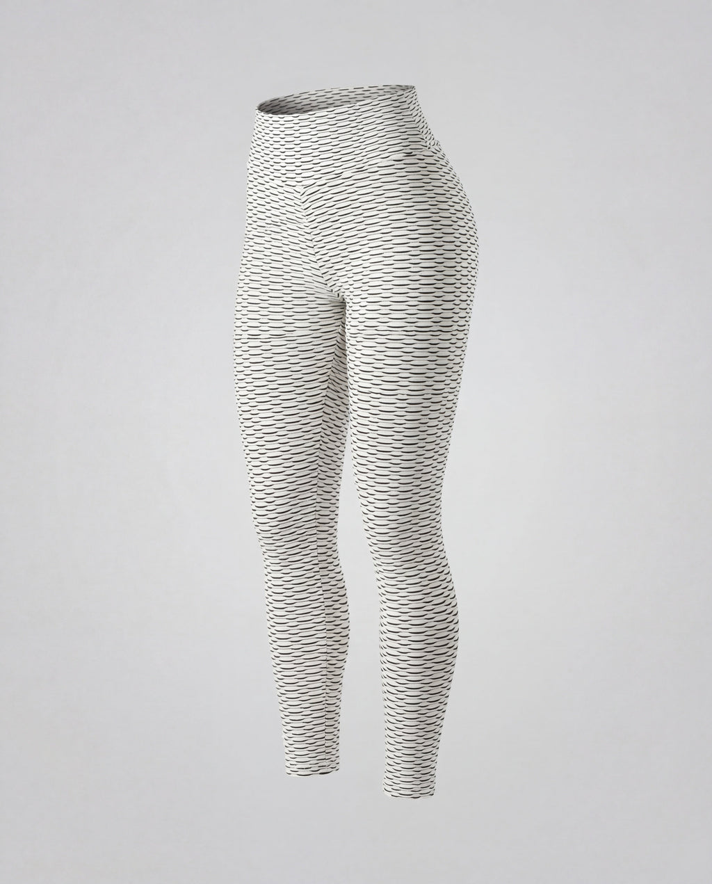 Women's high-waisted textured leggings with butt ruching-Fashion Glam