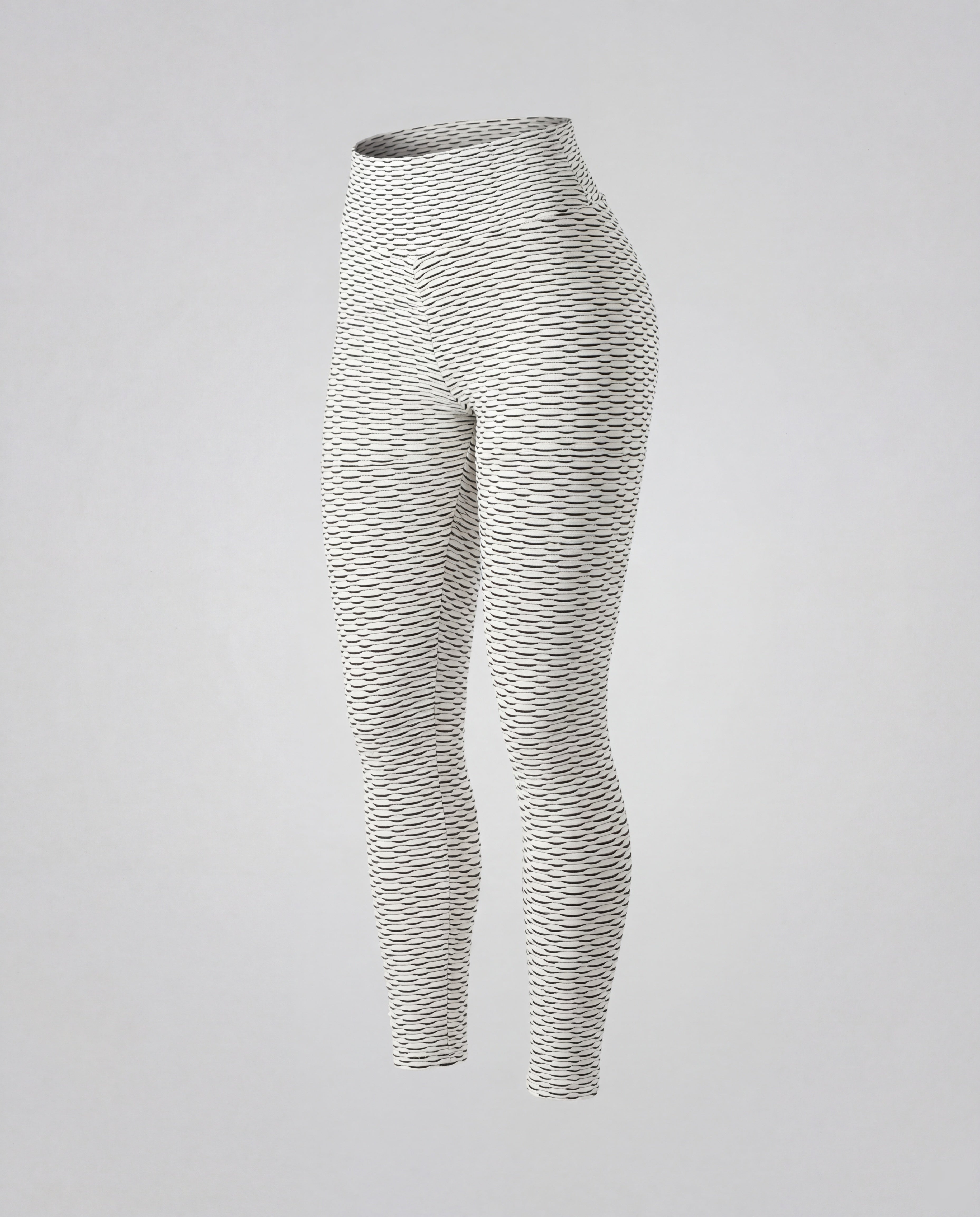 Women's high-waisted textured leggings with butt ruching-Fashion Glam