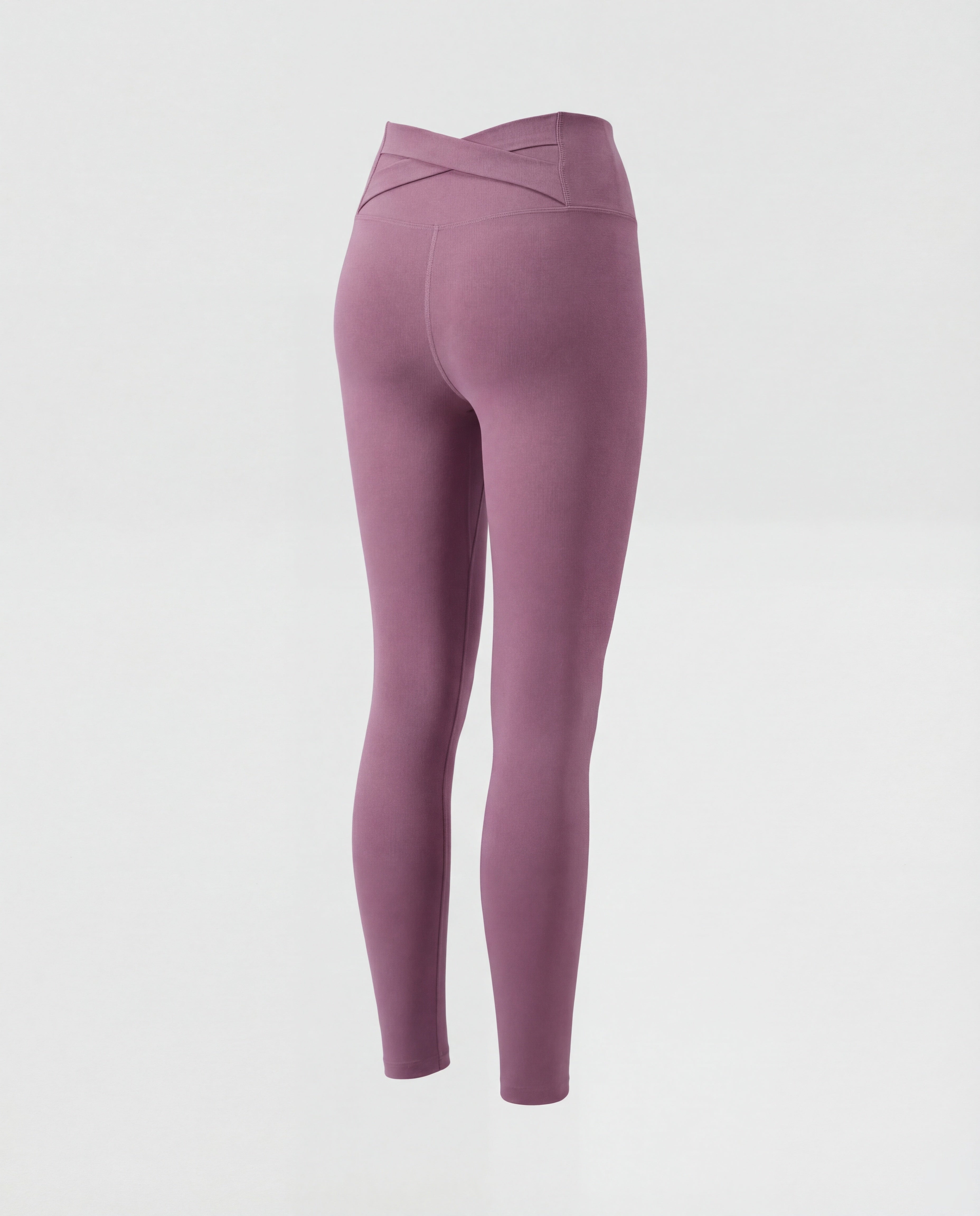 Women's high-waisted yoga leggings with crossover detail-Fashion Glam
