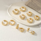Women's hoops in modern bamboo design Fashion Glam-Fashion Glam