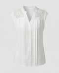 Women's Lace Blouse Top with V-Neck-Fashion Glam