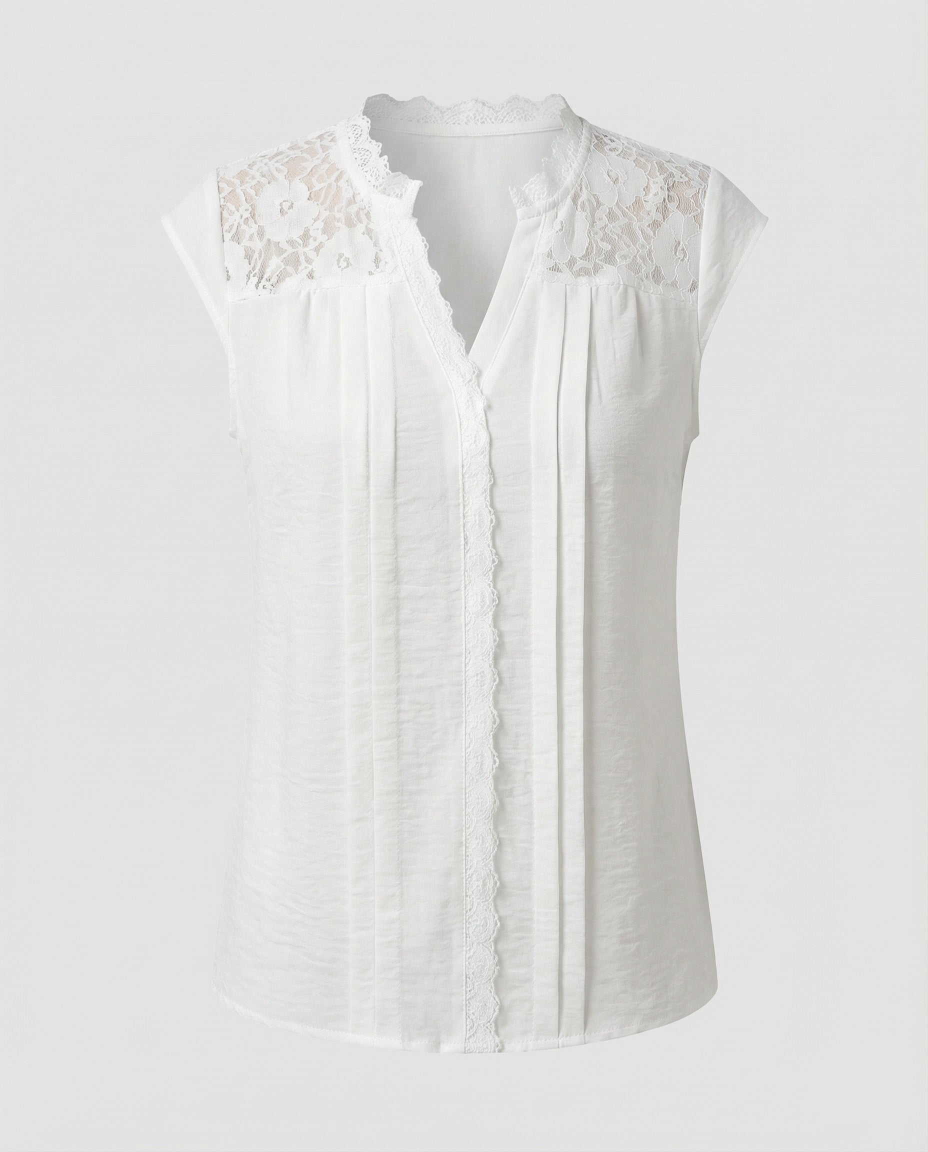 Women's Lace Blouse Top with V-Neck-Fashion Glam