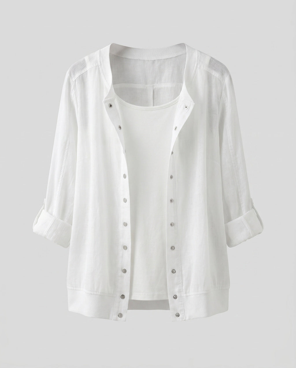 Women’s lightweight and elegant blouse jacket with practical snap buttons Fashion Glam-Fashion Glam