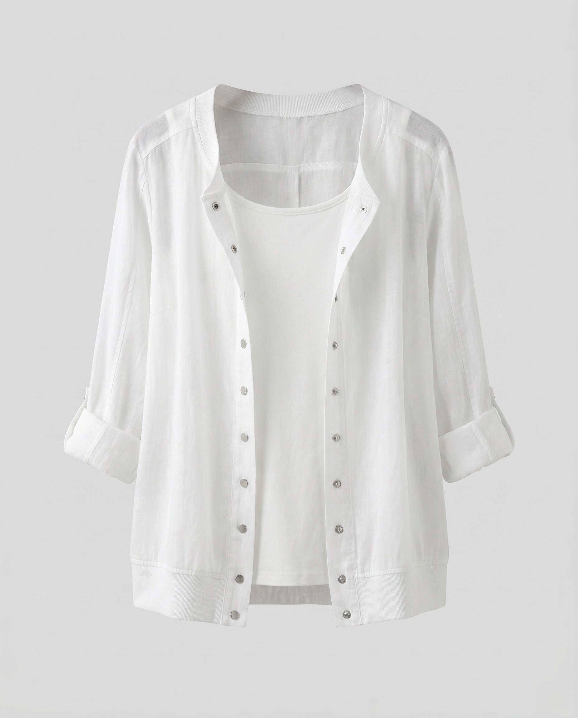 Women’s lightweight and elegant blouse jacket with practical snap buttons Fashion Glam-Fashion Glam