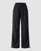 Women's lightweight cargo trousers with adjustable waistband and practical pockets-Fashion Glam