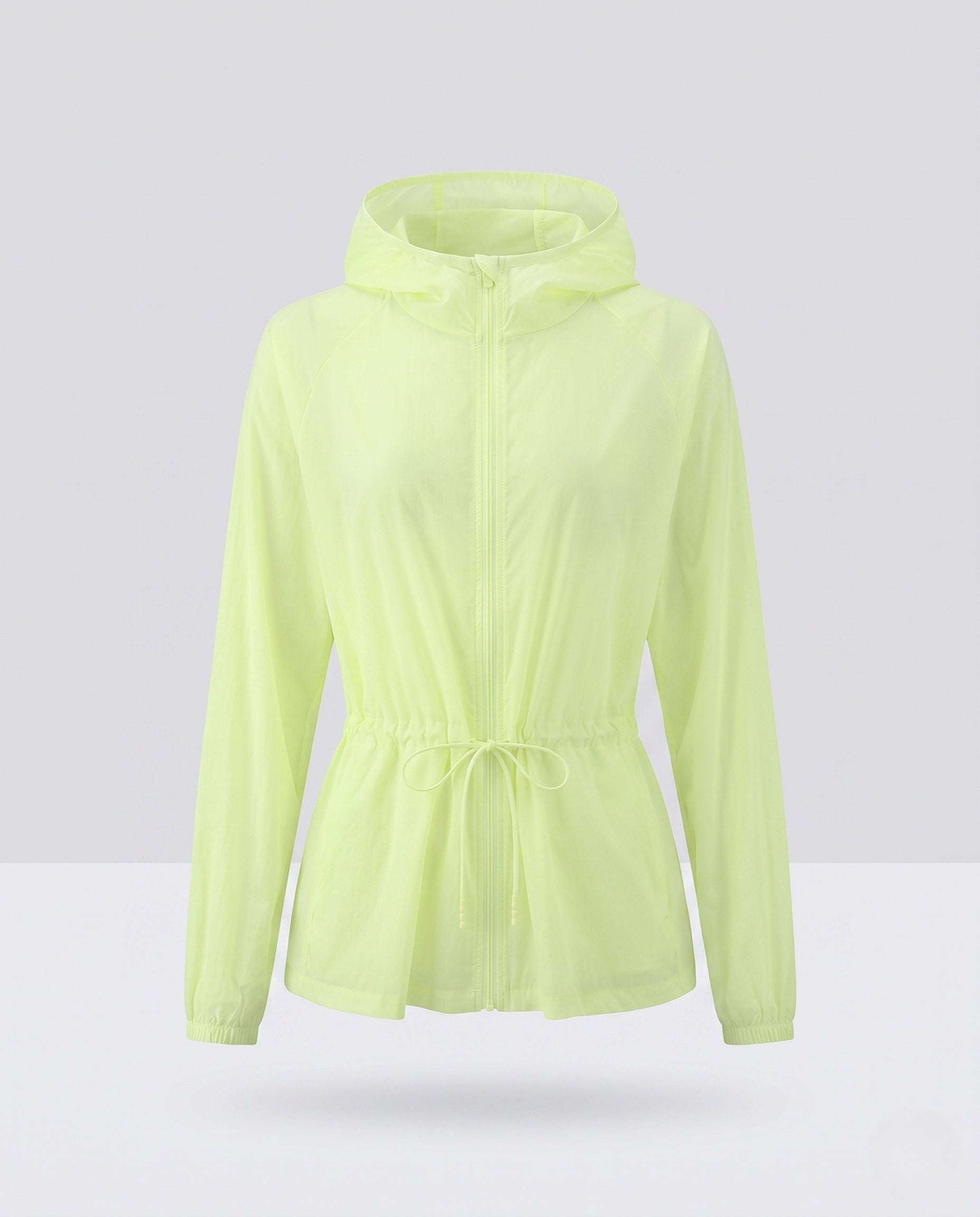 Women's lightweight hooded protection jacket with waist drawstring and elastic cuffs Fashion Glam-Fashion Glam