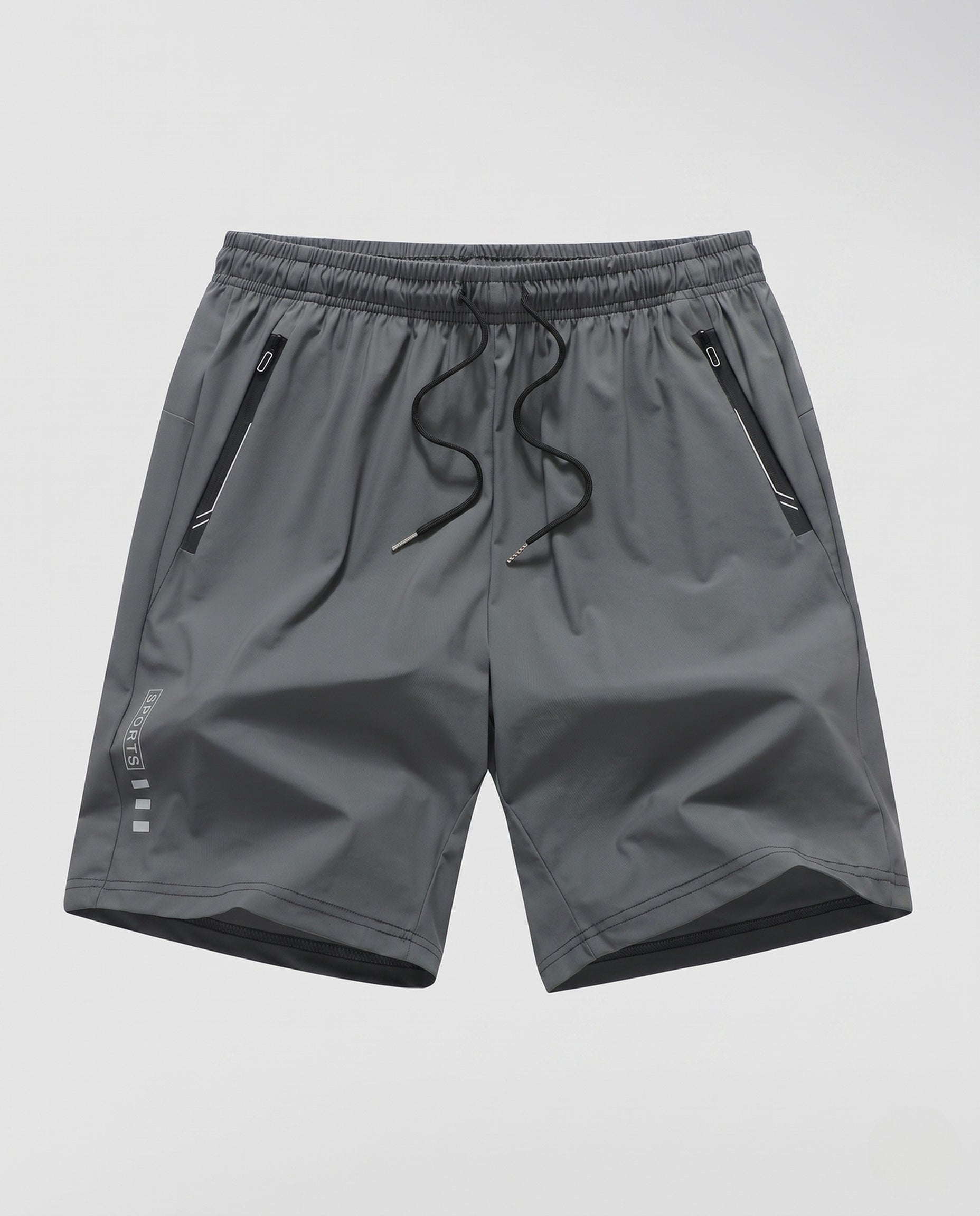 Women's lightweight sports shorts with zip pockets-Fashion Glam