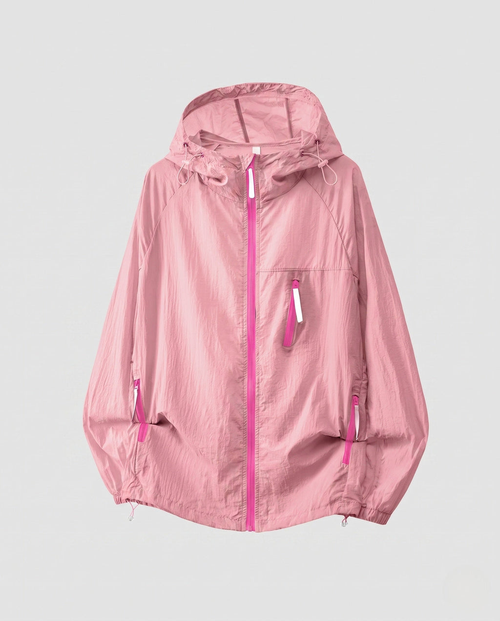 Women's Lightweight Wind Jacket with Practical Pockets and Adjustable Hood Fashion Glam-Fashion Glam
