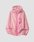 Women's Lightweight Wind Jacket with Practical Pockets and Adjustable Hood Fashion Glam-Fashion Glam
