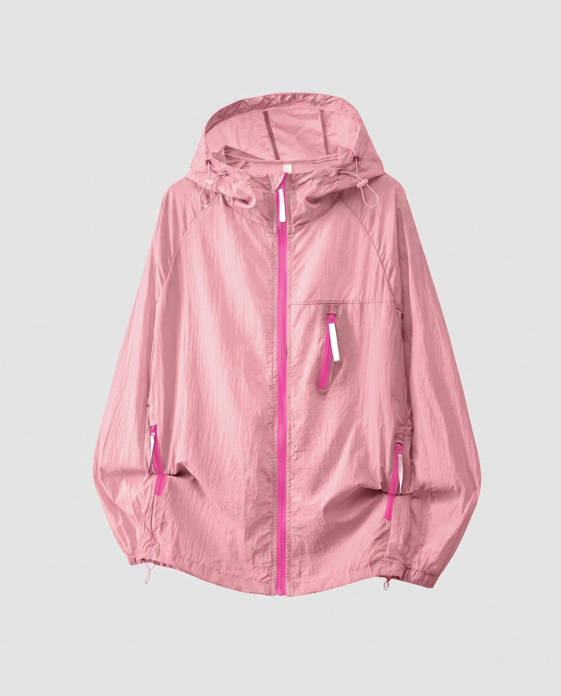 Women's Lightweight Wind Jacket with Practical Pockets and Adjustable Hood Fashion Glam-Fashion Glam