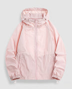 Women's lightweight windbreaker jacket with adjustable waistband Fashion Glam-Fashion Glam