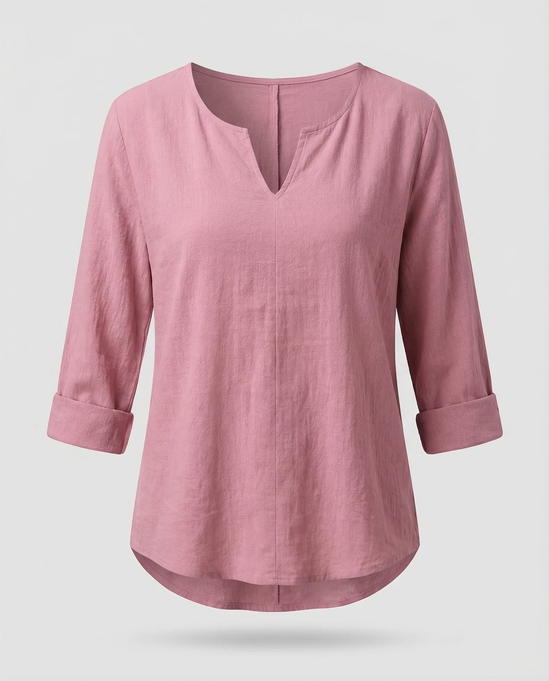 Women's Linen Blouse Top V-Neck Summer-Fashion Glam