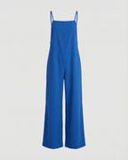 Women’s Linen Jumpsuit with Wide Leg-Fashion Glam