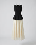 Women's Long Dress with Elegant Waterfall Hem-Fashion Glam