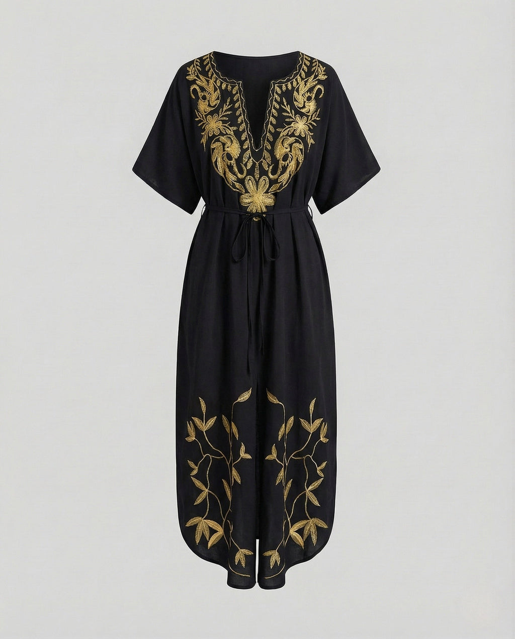 Women's Maxi Dress Kaftan Embroidered-Fashion Glam
