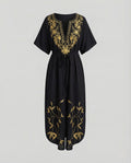 Women's Maxi Dress Kaftan Embroidered-Fashion Glam