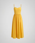 Women's maxi dress with adjustable straps and elastic waistband-Fashion Glam