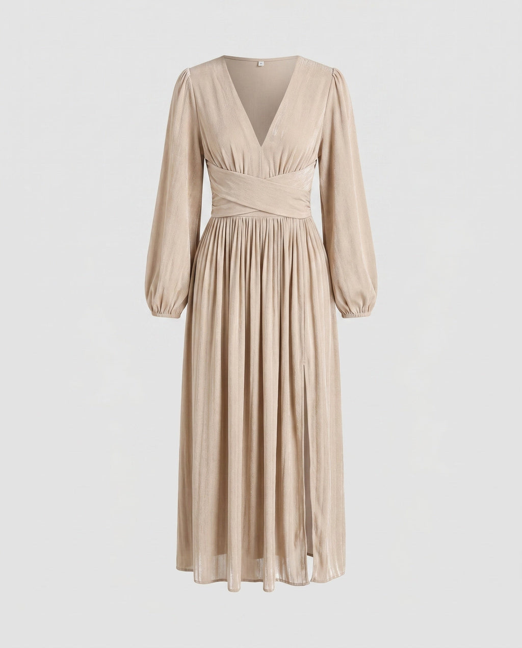 Women’s Maxi Dress with elegant V-neck and casual ruffled hem-Fashion Glam