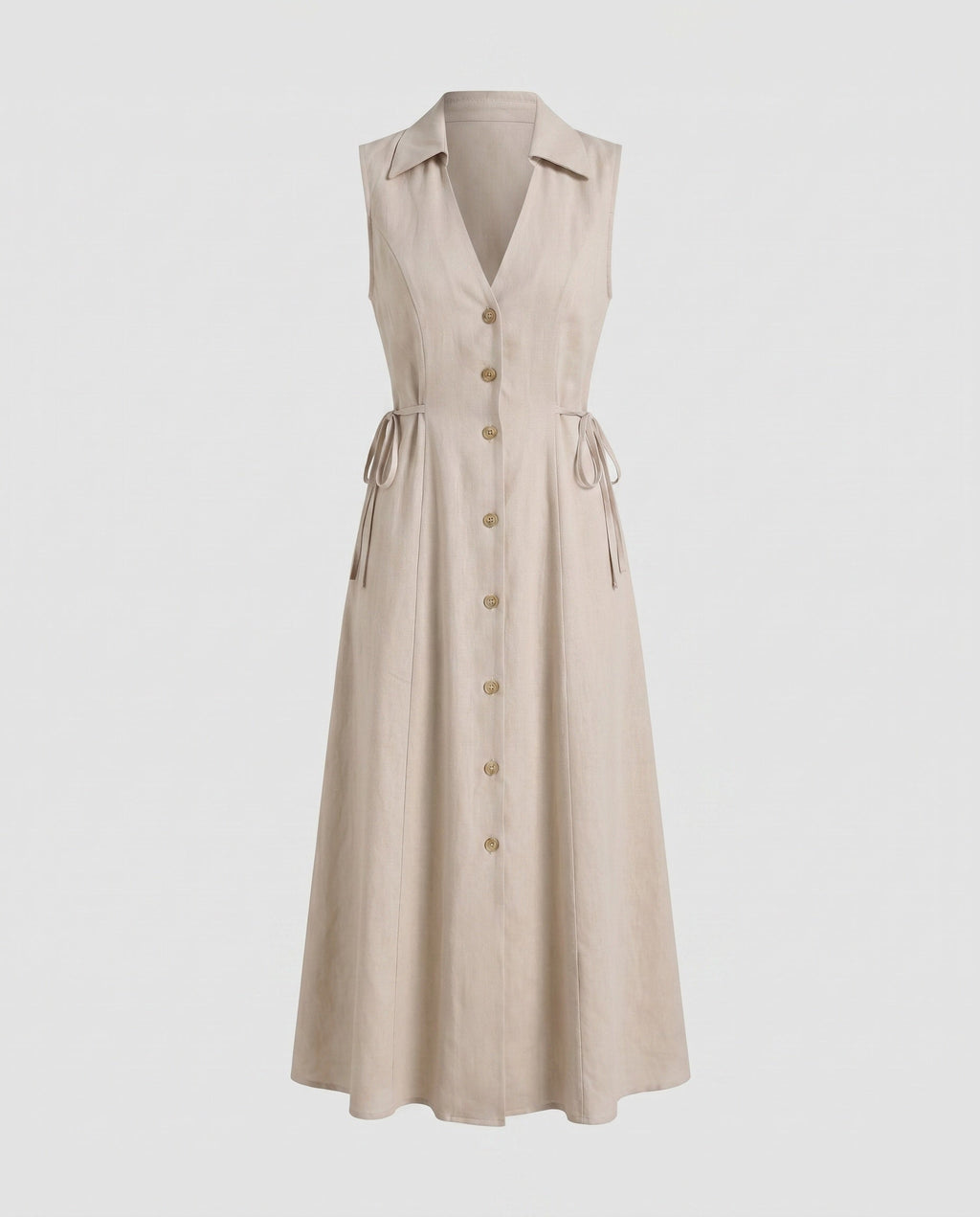 Women’s midi dress with a tailored fit and stylish button details-Fashion Glam