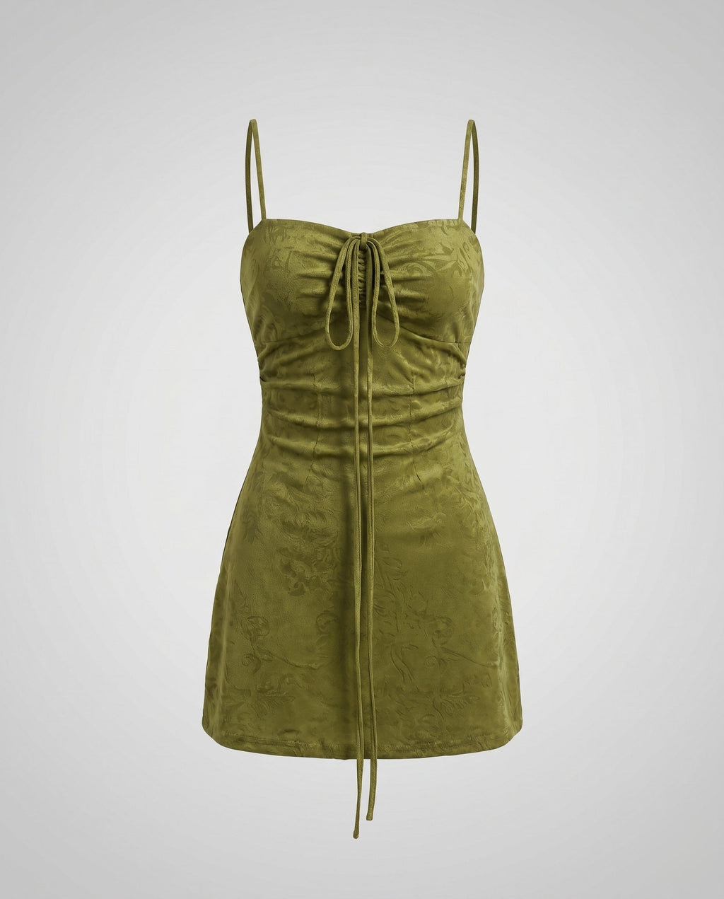 Women's mini dress with adjustable lacing detail and fitted cut-Fashion Glam