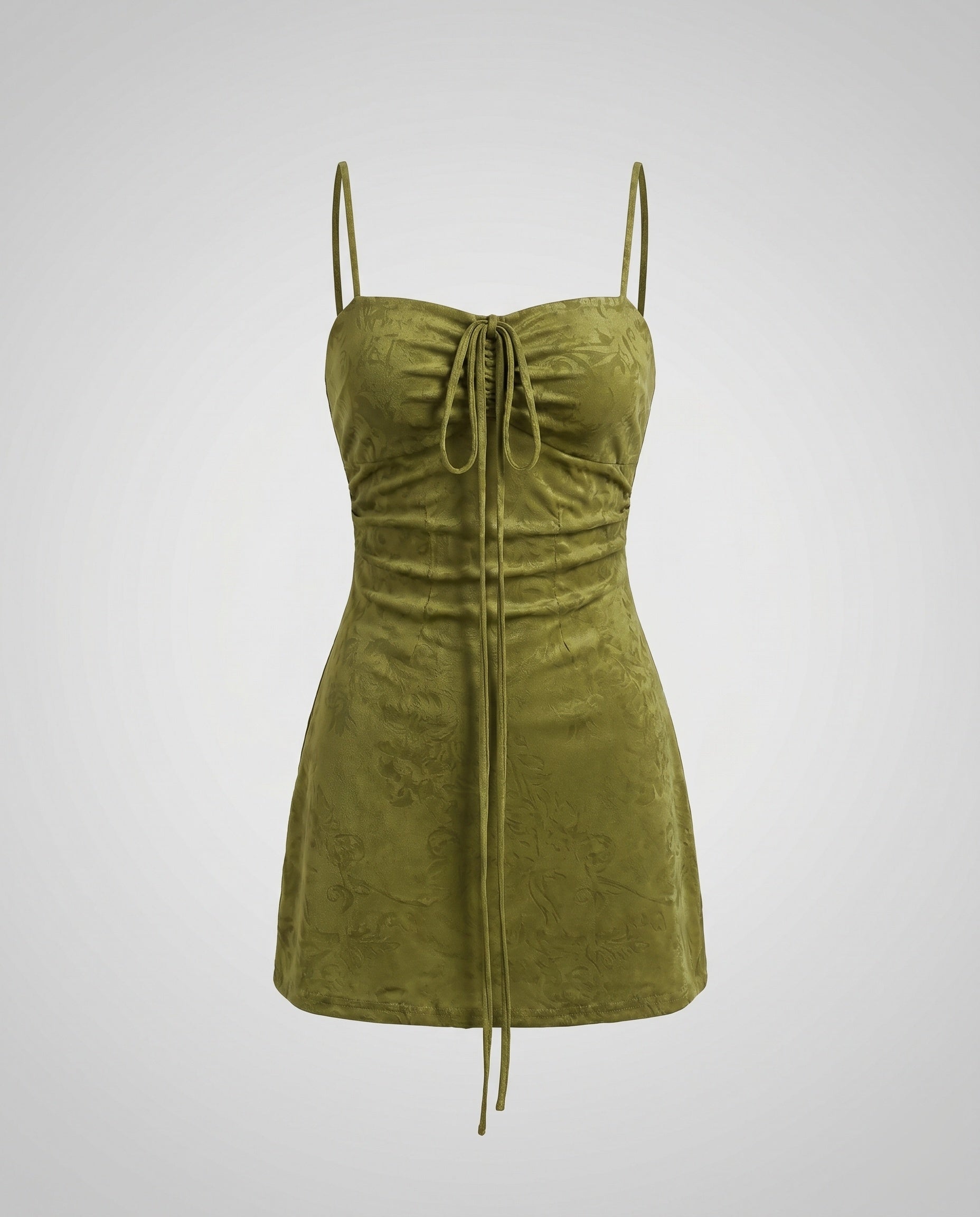 Women's mini dress with adjustable lacing detail and fitted cut-Fashion Glam
