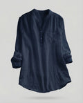 Women's Muslin Blouse Round Neck-Fashion Glam